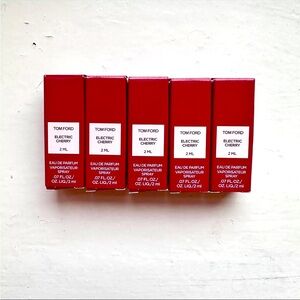 5 x Tom Ford Electric Cherry Eau De Parfum EDP Sample Spray 2ml NIB
